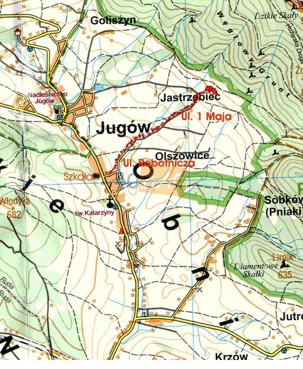 Działka na sprzedaż, 1015 m2, cena: 30 500,00 PLN, Jugów, kontakt: 74 871 81 31