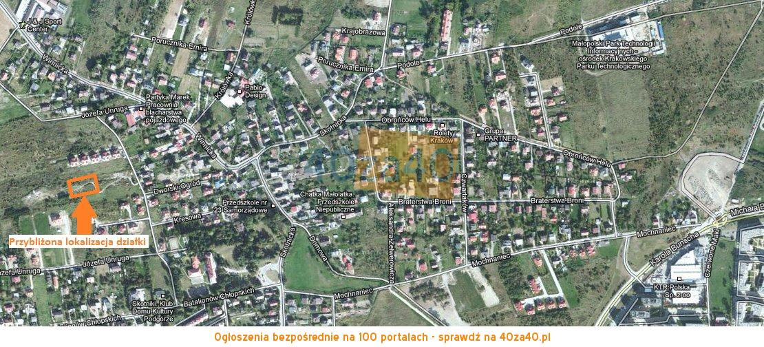 Działka na sprzedaż, 1050 m2, cena: 380 000,00 PLN, Kraków, kontakt: 792370731