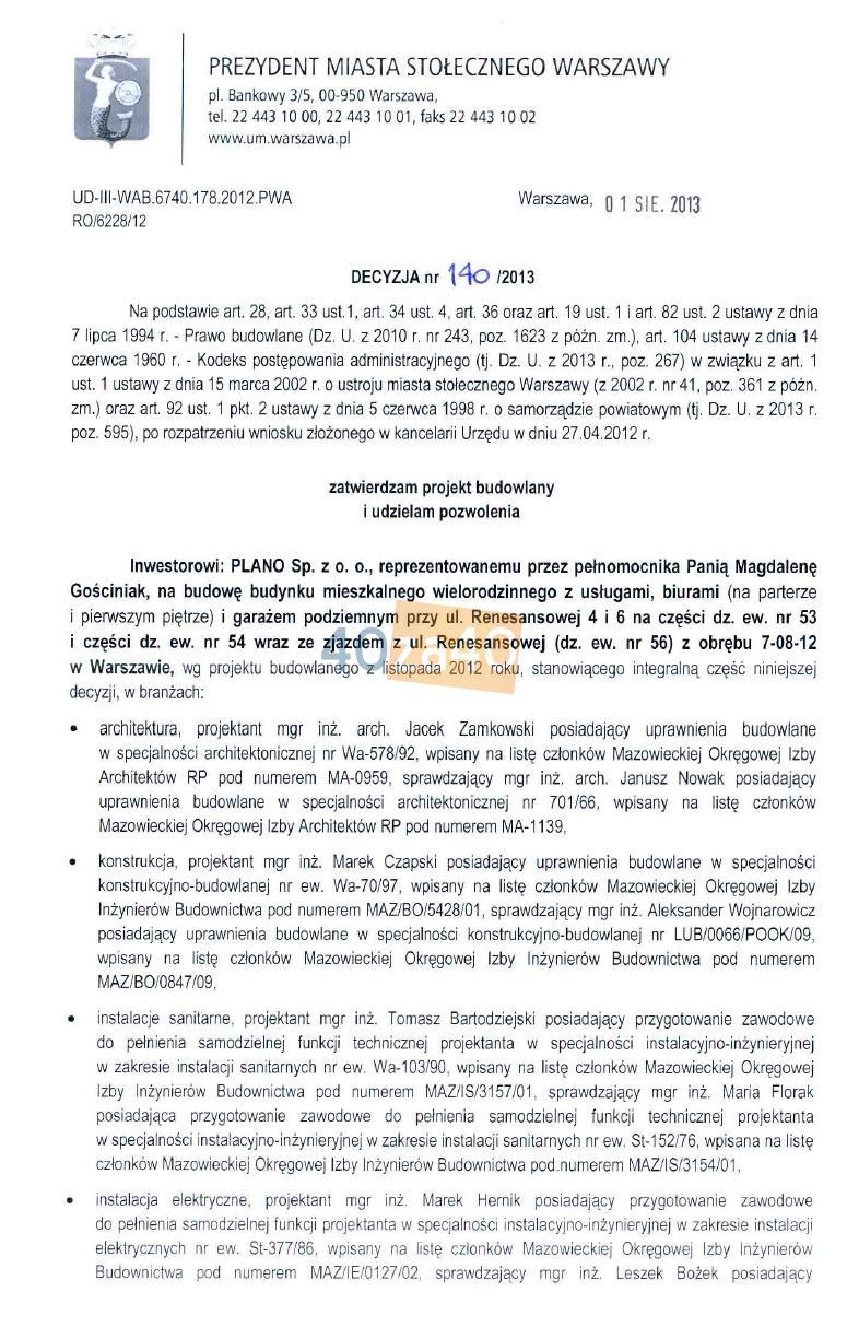 Działka na sprzedaż, 1338 m2, cena: 2 500 000,00 PLN, Warszawa, kontakt: 22 648 98 28 / 691 239 221