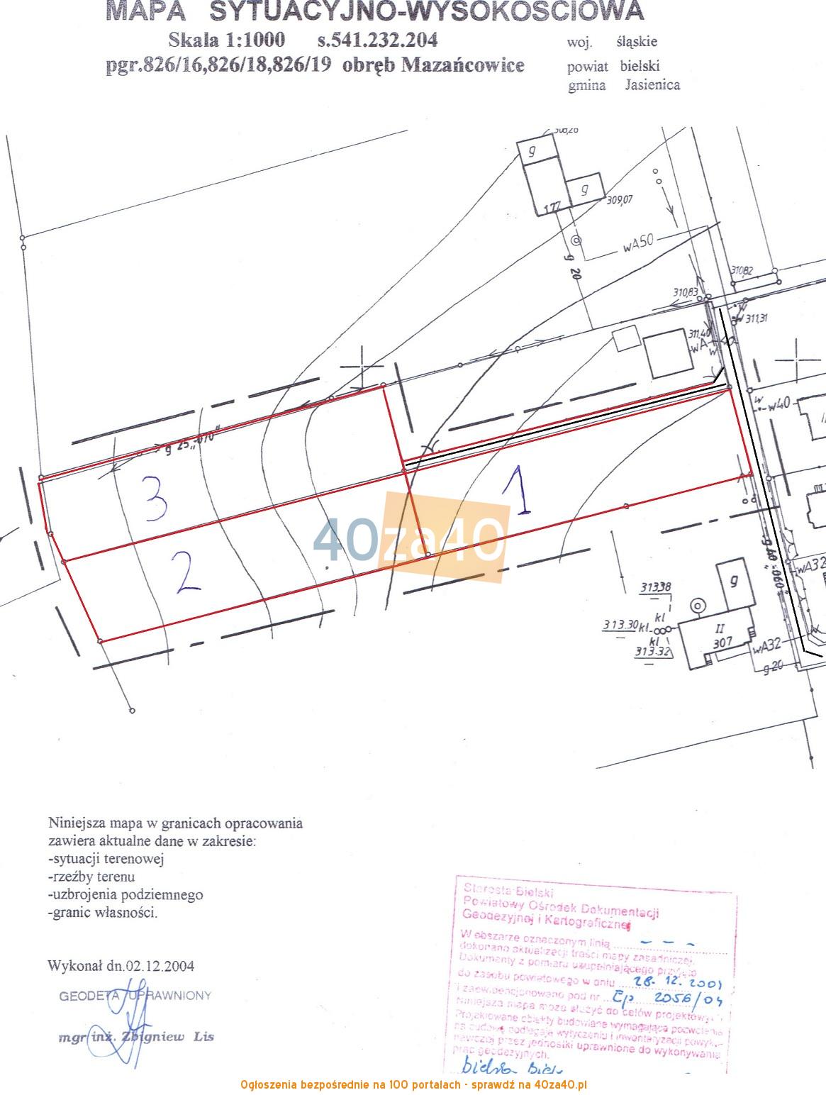 Działka na sprzedaż, 1600 m2, cena: 170 000,00 PLN, Bielsko-Biała, kontakt: PL +48 886 403 020