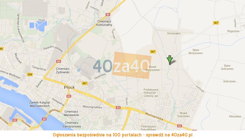 Działka na sprzedaż, 1850 m2, cena: 220 000,00 PLN, Płock, kontakt: 608712279