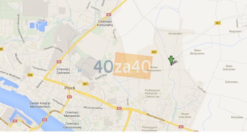 Działka na sprzedaż, 1850 m2, cena: 60 000,00 PLN, Płock, kontakt: 608712279