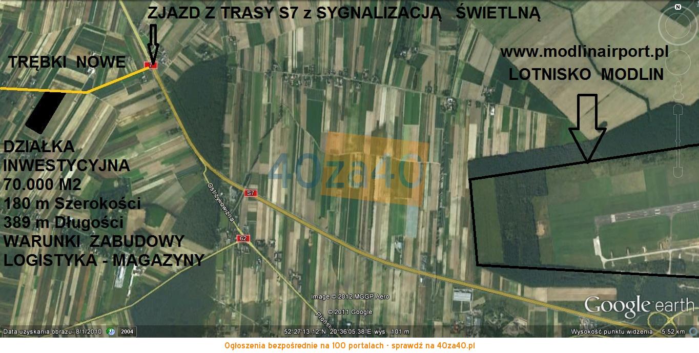 Działka na sprzedaż, 35000 m2, cena: 1 100 000,00 PLN, Zakroczym, kontakt: 608882533