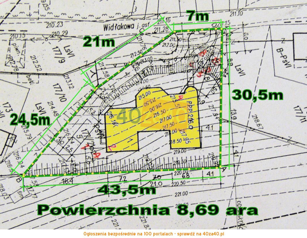 Działka na sprzedaż, 869 m2, cena: 700 000,00 PLN, Kraków, kontakt: 508542939