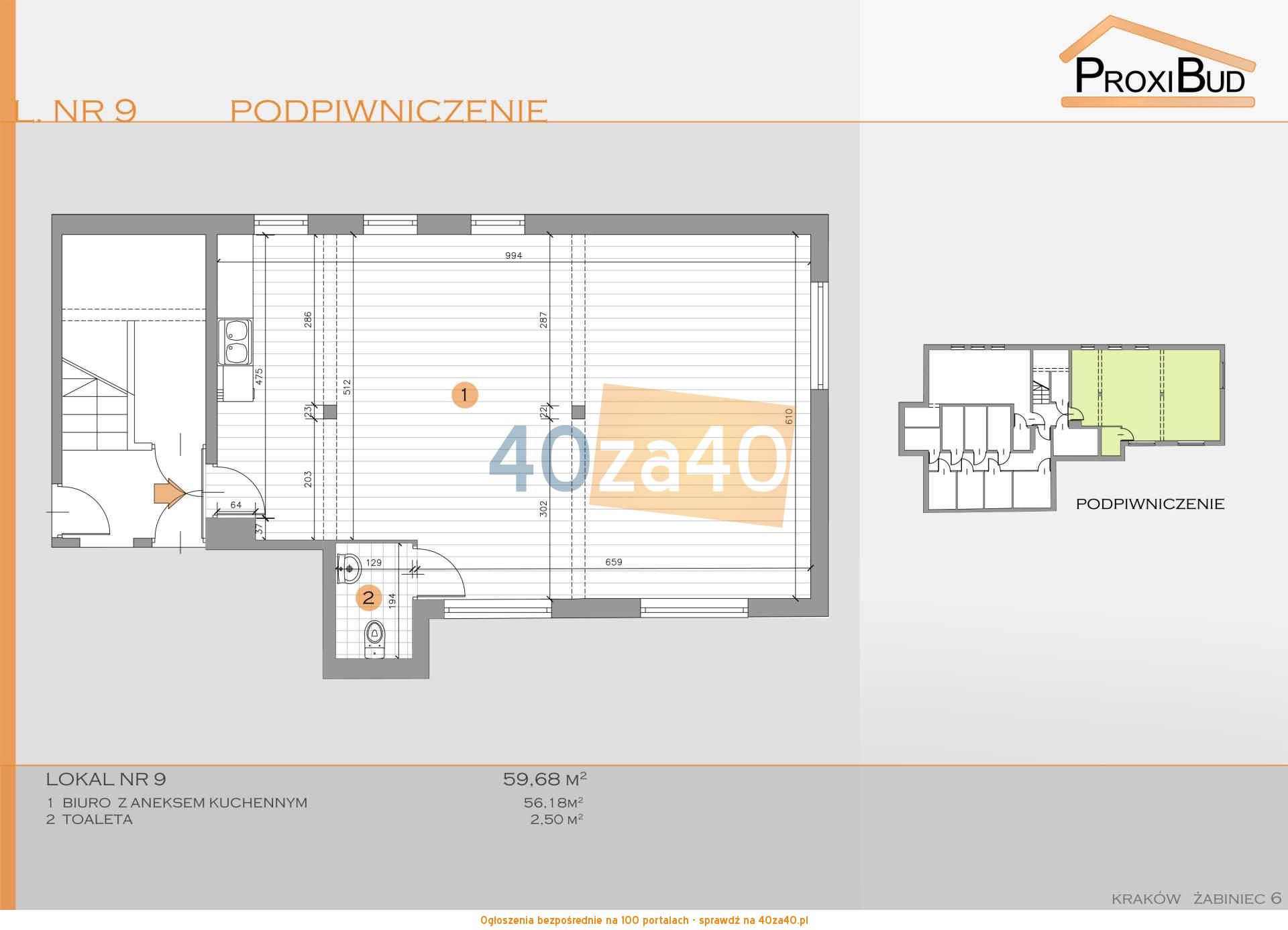 Lokal na sprzedaż, cena: 233 000,00 PLN, Kraków, kontakt: 501150994
