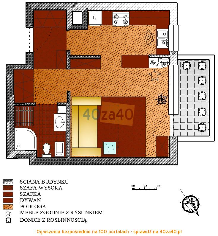 Mieszkanie do wynajęcia, pokoje: 1, cena: 1 400,00 PLN, Warszawa, kontakt: 608577042
