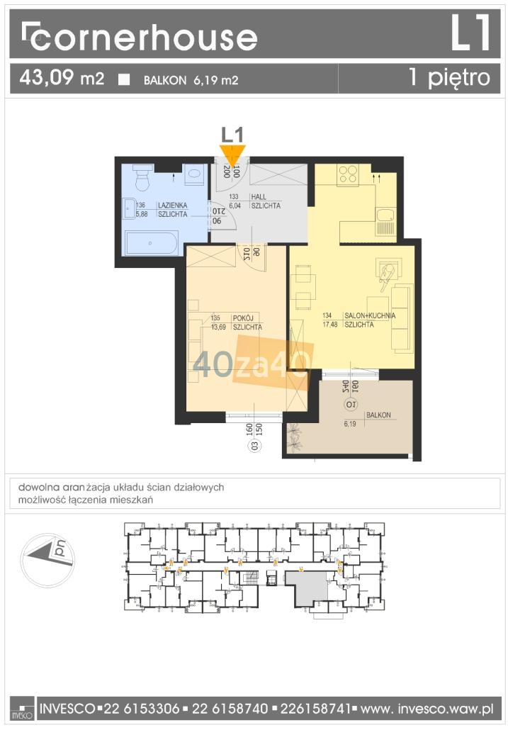 Mieszkanie na sprzedaż, pokoje: 2, cena: 361 956,00 PLN, Warszawa, kontakt: 226153306
