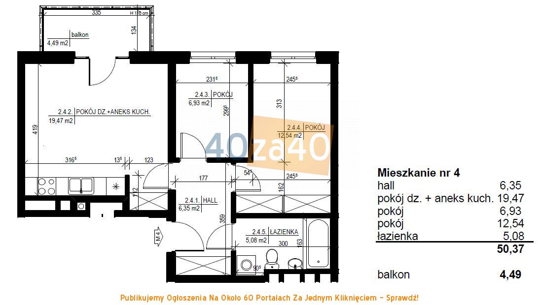 Mieszkanie na sprzedaż, pokoje: 3, cena: 297 200,00 PLN, Warszawa, kontakt: 509052981