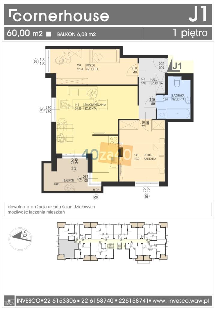 Mieszkanie na sprzedaż, pokoje: 3, cena: 497 400,00 PLN, Warszawa, kontakt: PL +48 226 153 306